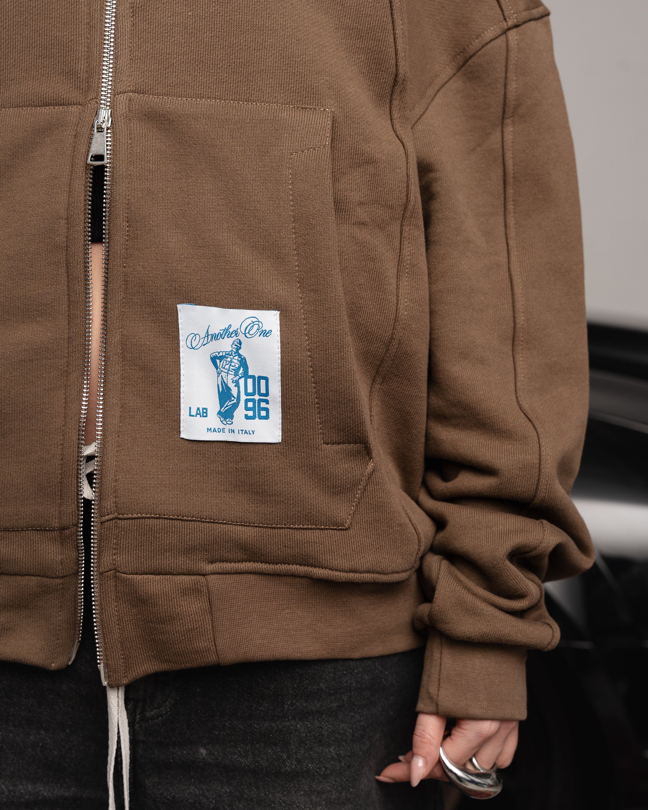 Tobacco zip hoodie