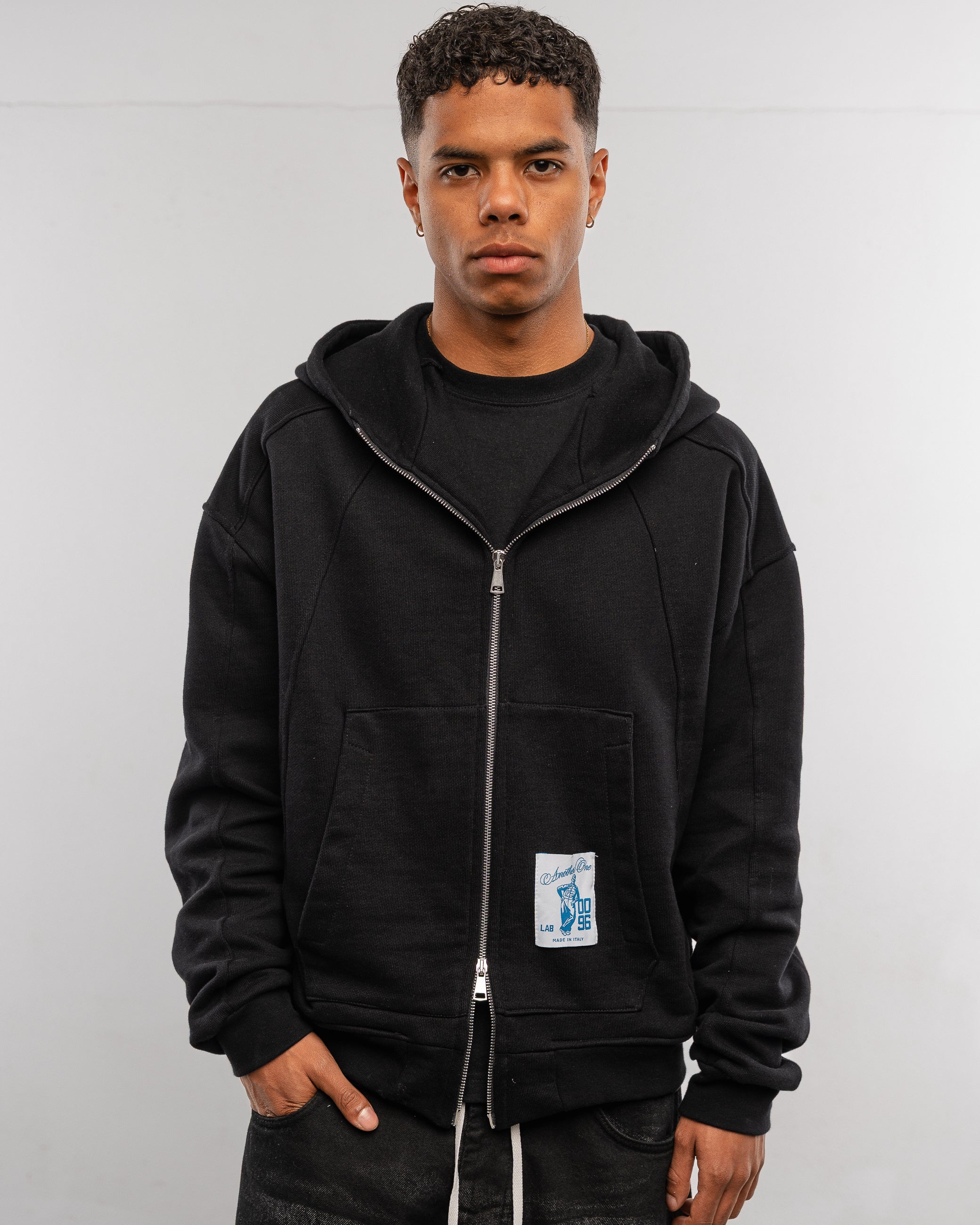Black zip hoodie