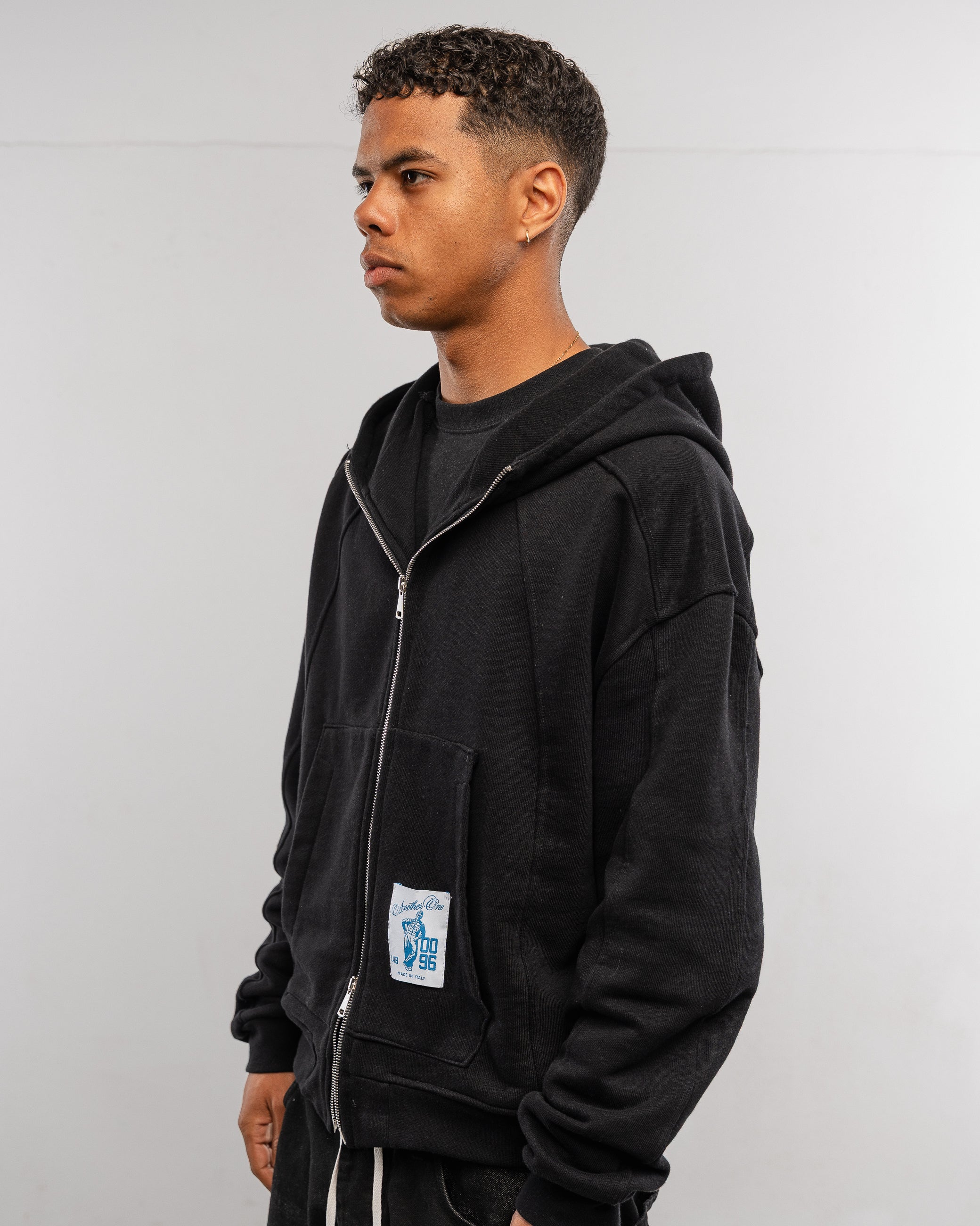 Black zip hoodie