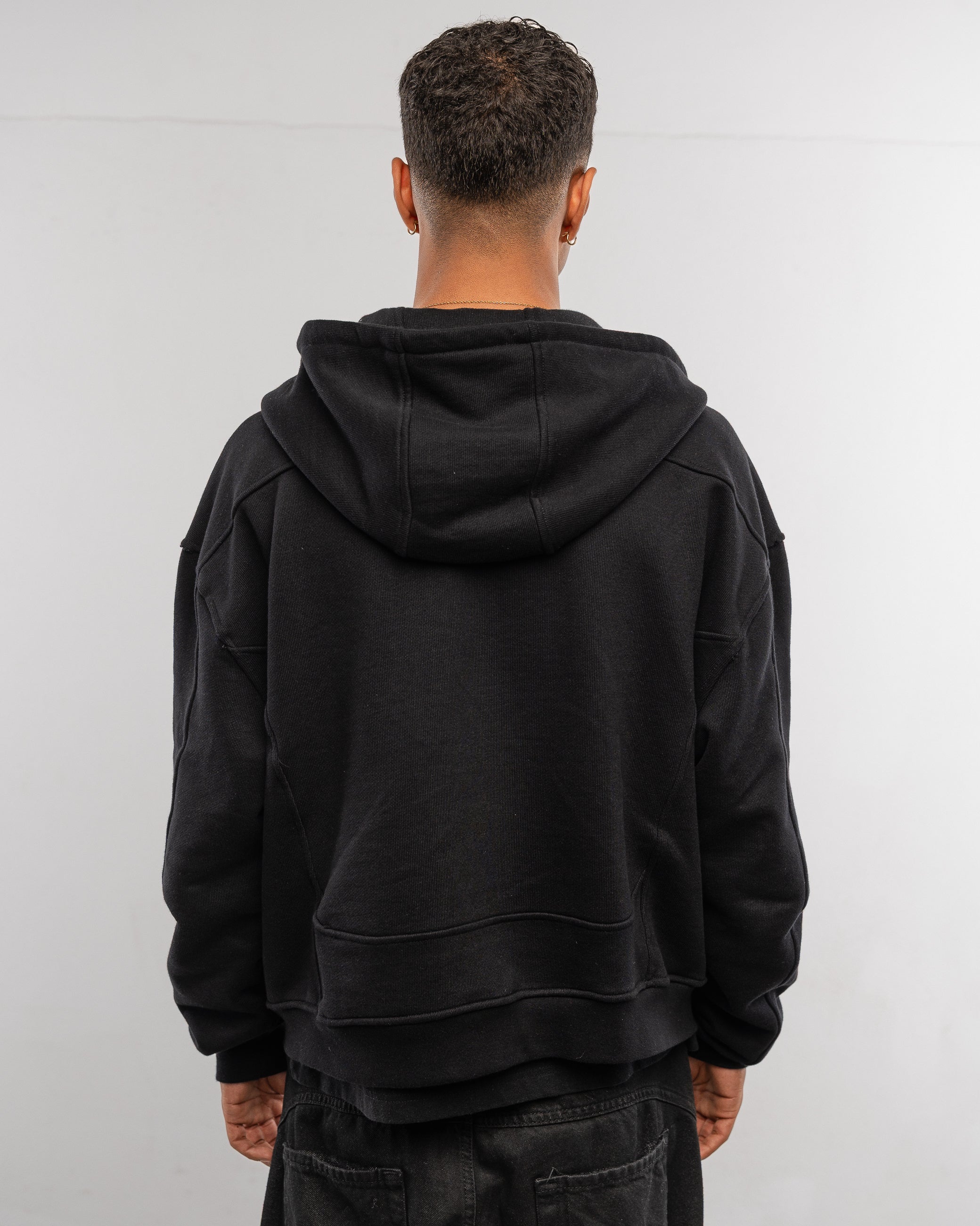 Black zip hoodie