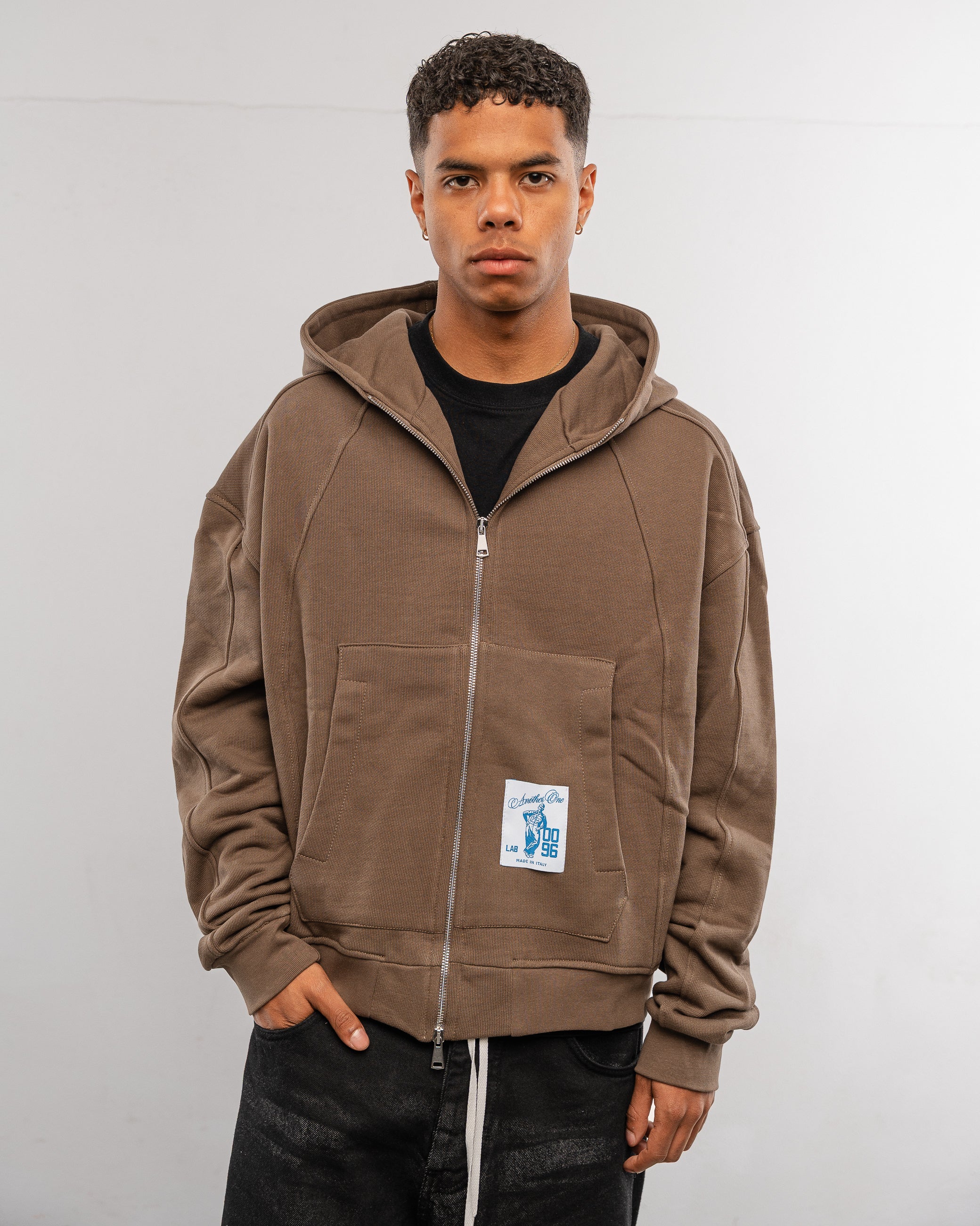 Tobacco zip hoodie