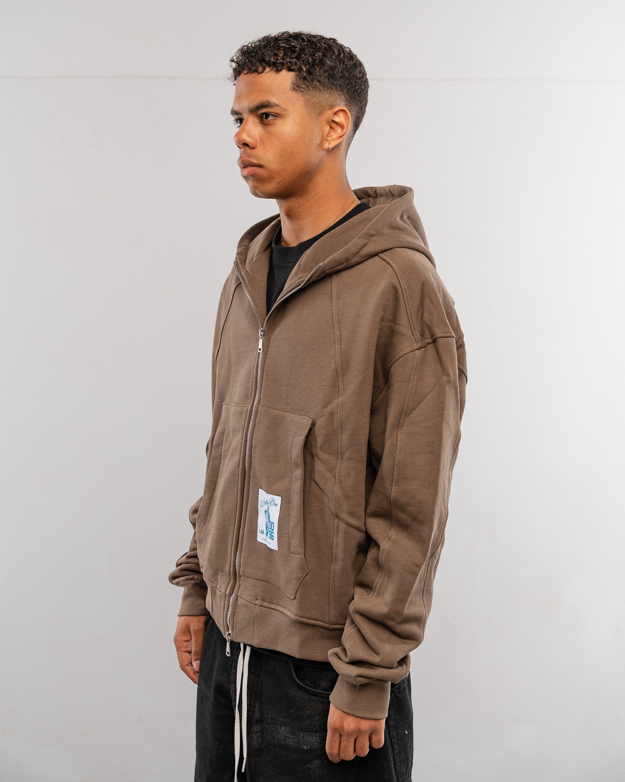 Tobacco zip hoodie