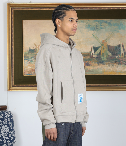 Greige zip hoodie