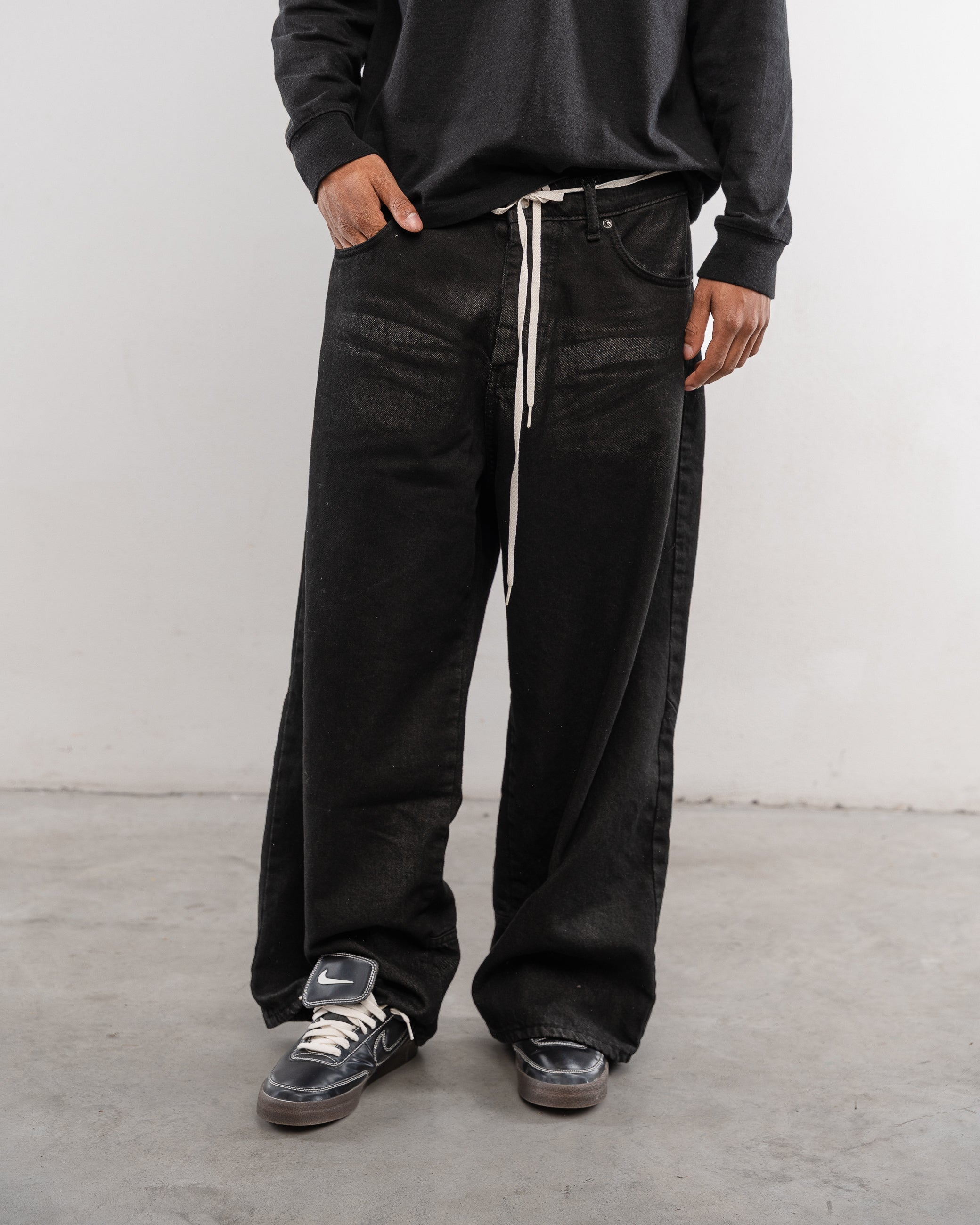 Denim pants Carbon black