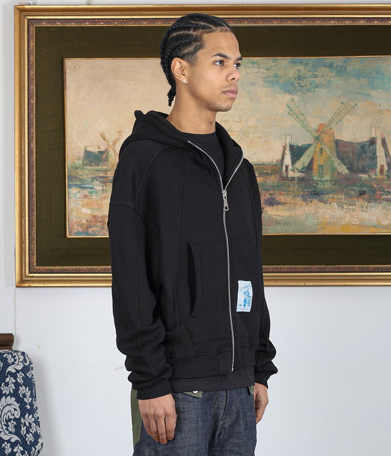 Black zip hoodie