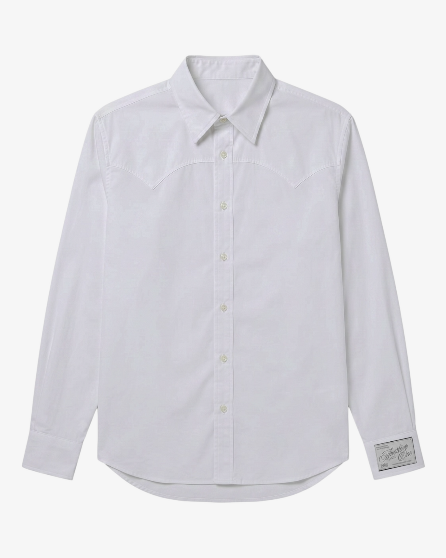 Western Shirt White Red Stitch — Another One SS26